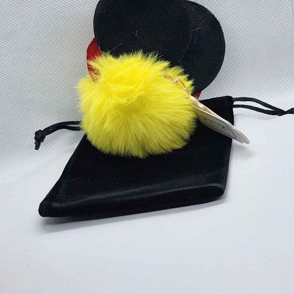 Brand NEW  YELLOW Pom Pom With Minnie Mouse Bow - Picture 3 of 3